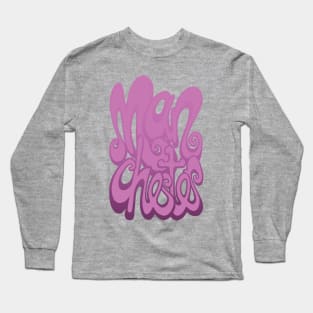 Manchester lettering - spring crocus pink Long Sleeve T-Shirt